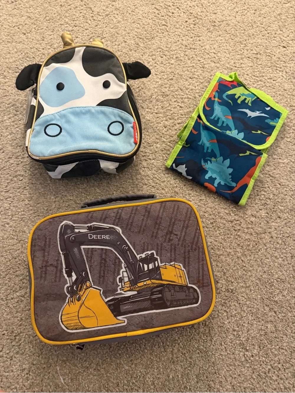 Set of 3 kids lunch bags boxes school